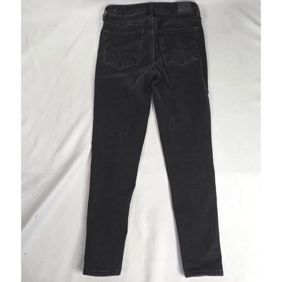 American Eagle Super Hi-Rise Jeggings‎ 360 Stretch Black Wash Jeans Size 8 - Picture 3 of 14